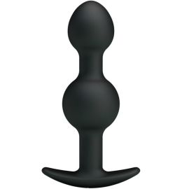 Pretty Love Bottom - Silicone Anal Balls 10.3 cm - Black