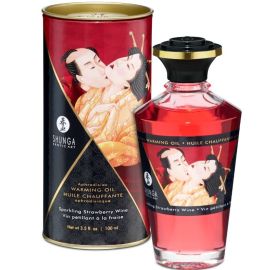 Shunga Aphrodisiac Warming Oil Sparkling Strawberry Wine 100 ml