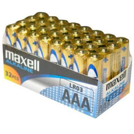 Maxell Battery AAA LR03 Pack*32 uds