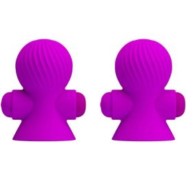 Pretty Love Stimulating Nipple Suckers 12 Modes Of Vibration Purple