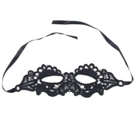 Queen Lingerie Enchanting Black Lace Eye Mask One Size