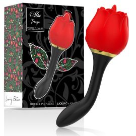 Mia Prague Rose Shape Licking Clitoral Vibrator With Anal Stimulator